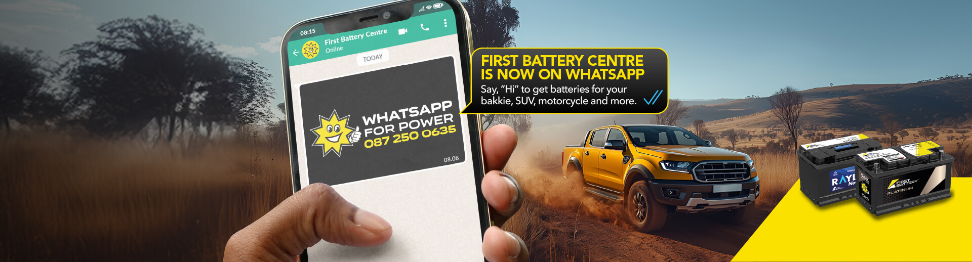 First Battery WhatsApp